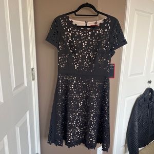Beautiful black laser cut out dress
